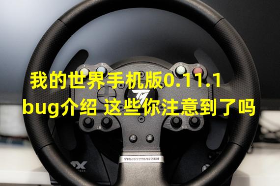 我的世界手机版0.11.1bug介绍 这些你注意到了吗