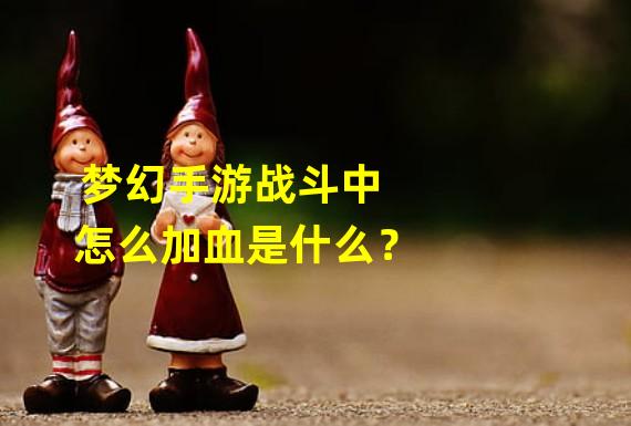 梦幻手游战斗中怎么加血是什么？