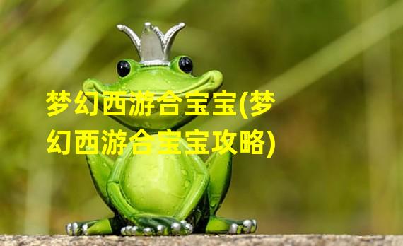 梦幻西游合宝宝(梦幻西游合宝宝攻略)