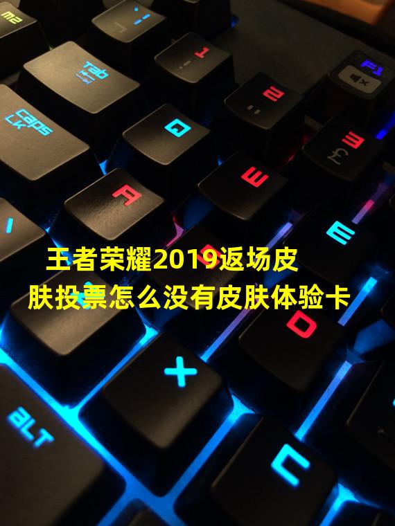 王者荣耀2019返场皮肤投票怎么没有皮肤体验卡?四周年返场