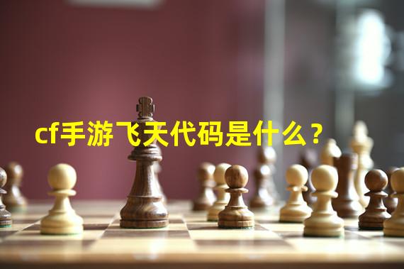 cf手游飞天代码是什么？