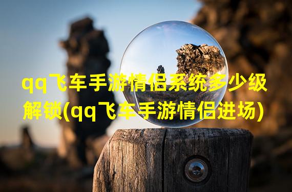 qq飞车手游情侣系统多少级解锁(qq飞车手游情侣进场)