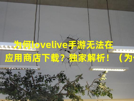 为何lovelive手游无法在应用商店下载？独家解析！（为什么你下载不了lovelive手游？探秘背后的原因！）