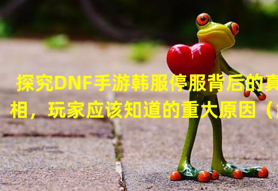 探究DNF手游韩服停服背后的真相，玩家应该知道的重大原因（解密DNF手游韩服停运谜团，揭秘背后的隐藏秘密和意义）