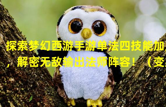 探索梦幻西游手游单法四技能加点，解密无敌输出法师阵容！（变身为王者！梦幻西游手游单法四技能加点指南，成就高级法术大师！）