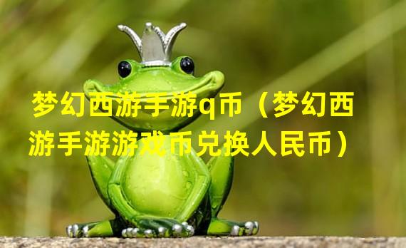 梦幻西游手游q币（梦幻西游手游游戏币兑换人民币）