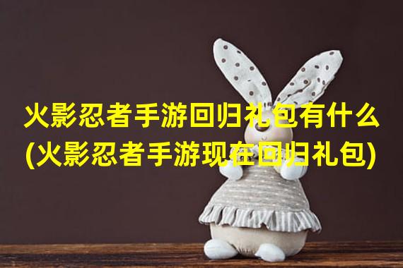 火影忍者手游回归礼包有什么(火影忍者手游现在回归礼包)