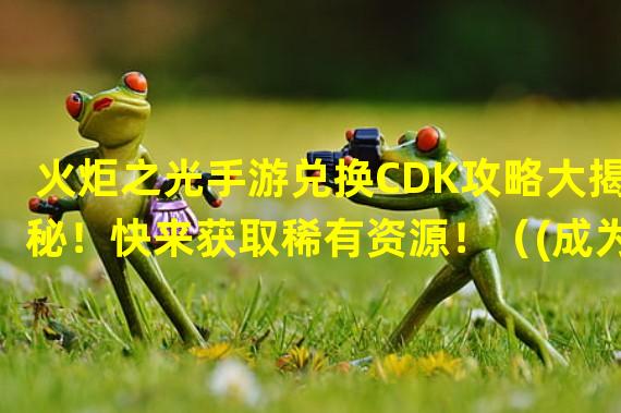 火炬之光手游兑换CDK攻略大揭秘！快来获取稀有资源！（(成为火炬之光手游巅峰玩家的秘籍，如何高效利用CDK兑换）