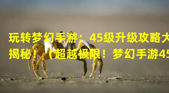 玩转梦幻手游：45级升级攻略大揭秘！（超越极限！梦幻手游45级突破经验分享！）