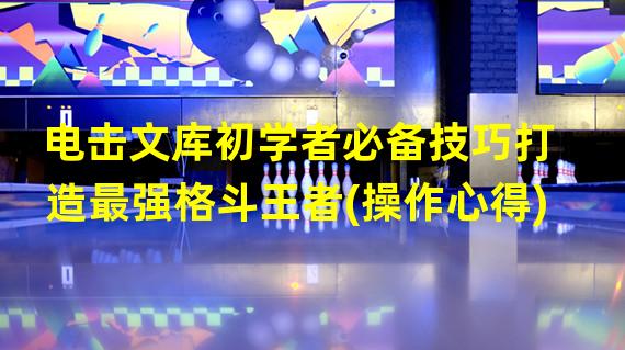 电击文库初学者必备技巧打造最强格斗王者(操作心得)