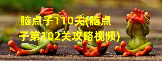 脑点子110关(脑点子第102关攻略视频)