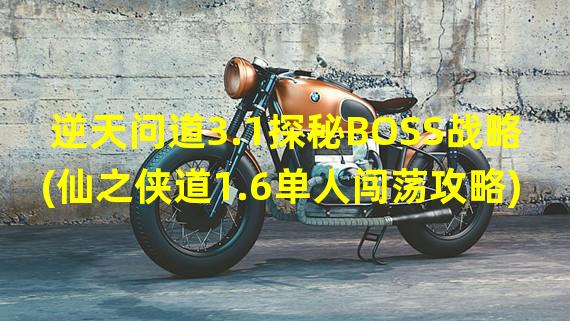 逆天问道3.1探秘BOSS战略(仙之侠道1.6单人闯荡攻略)