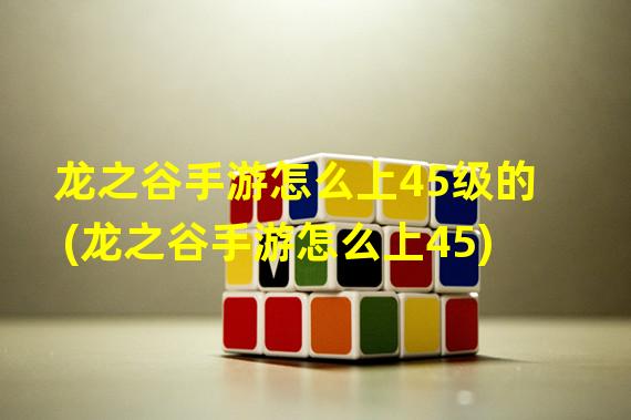 龙之谷手游怎么上45级的(龙之谷手游怎么上45)