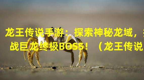 龙王传说手游：探索神秘龙域，挑战巨龙终极BOSS！（龙王传说手游：触摸龙的神秘力量，开启属于你的传奇之旅！）